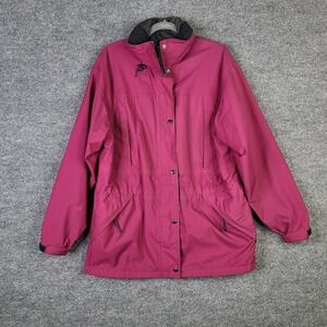 Vintage REI Jacket Womens 14 Pink Anorak Gore-Tex Cinch Waist Lined